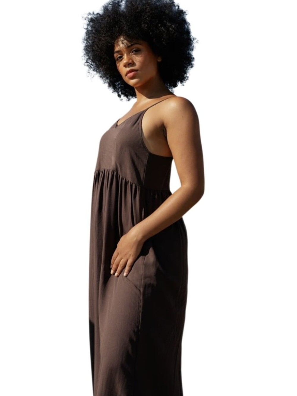 NWT Cozy Earth Sunset Gathered Dress- XS